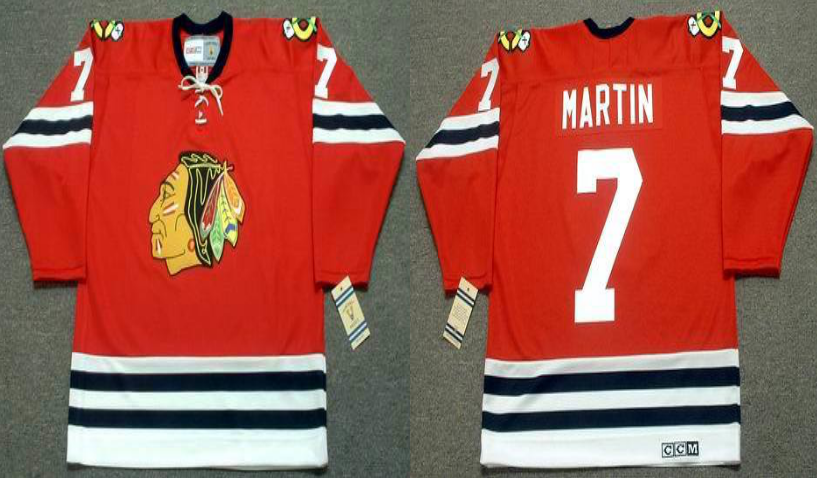 2019 Men Chicago Blackhawks 7 Martin red CCM NHL jerseys